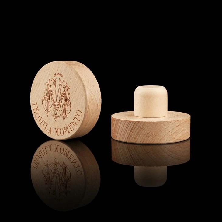 T-shape Wooden Top Glass Bottle Plug high quality
